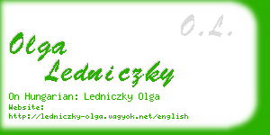 olga ledniczky business card